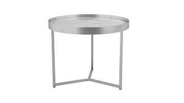 Журнальный стол  Фримонт, цвет белый/хром